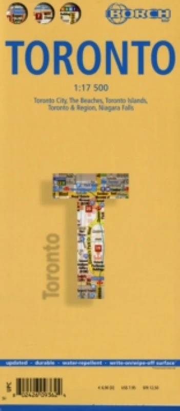 Image of Toronto, Borch Map : Toronto City, The Beaches, Toronto Islands, Toronto & Region, Niagara Falls Sheet map, folded