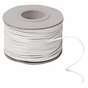 image of Labgear 0.5mm 2 Core Solid Bell Wire White Round - 100 Meter