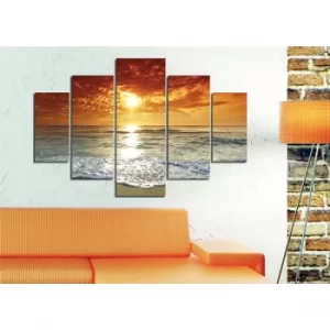 Image of ST063 Multicolor Decorative MDF Painting (5 Pieces)