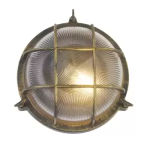 Image of Bulkhead Outdoor Light, Black Gold Aluminium, IP44