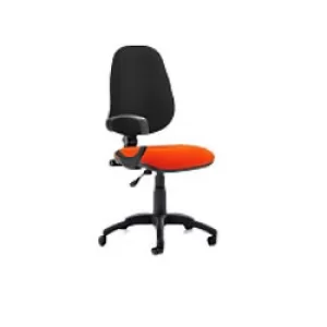 Image of Dynamic Permanent Contact Backrest Task Operator Chair Loop Arms Eclipse I Black Back, Tabasco Red Seat High Back