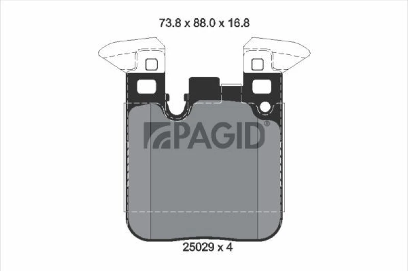 Image of Brake pad set PAGID T2423N