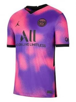 Image of Nike Mens Psg 20/21 4th Shirt, Pink, Size S, Men