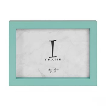 image of 7" x 5" - iFrame Plastic Green Photo Frame