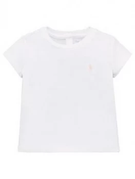 Image of Ralph Lauren Baby Girls Classic Short Sleeve T-Shirt - White