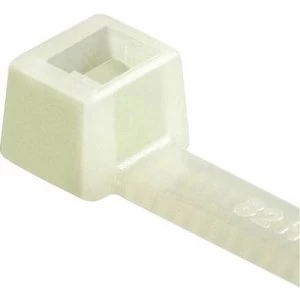 Image of HellermannTyton 111-01959 T18R-HS-NA-C1 Cable tie 100 mm 2.50 mm Ecru Heat-resistant 100 pc(s)