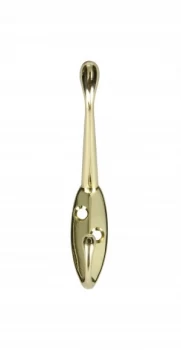 Image of Wickes Hat And Coat Hook - Polised Brass Pack of 2