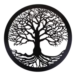 Image of Tree Of Life Black Metal Wall Decor