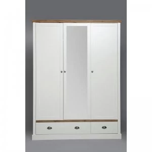 Sandringham 3 Door 2 Drawer Mirrored Wardrobe