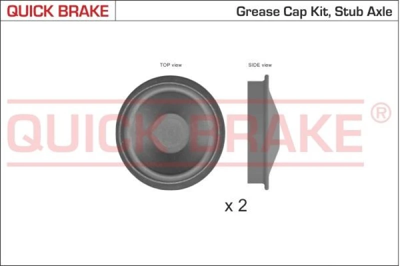 Image of QUICK BRAKE Cap, wheel bearing QUICK BRAKE 9828K