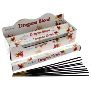 image of Dragons Blood (Pack Of 6) Stamford Hex Incense Sticks