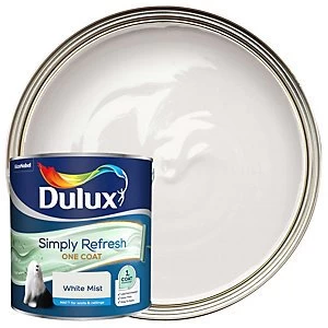 image of Dulux Simply Refresh One Coat White Mist Matt Emulsion Paint 2.5L