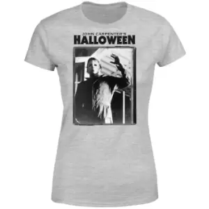 image of Halloween Framed Mike Myers Womens T-Shirt - Grey - L