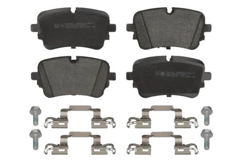 Image of SWAG 33 10 9320 Brake pad set Rear Axle, prepared for wear warning indicator, with fastening material Brake Pad Set,disc brake (402)