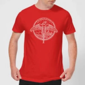 Image of Harry Potter Order Of The Phoenix Mens T-Shirt - Red - L