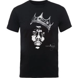 Image of Biggie Smalls - Crown Face Mens XX-Large T-Shirt - Black