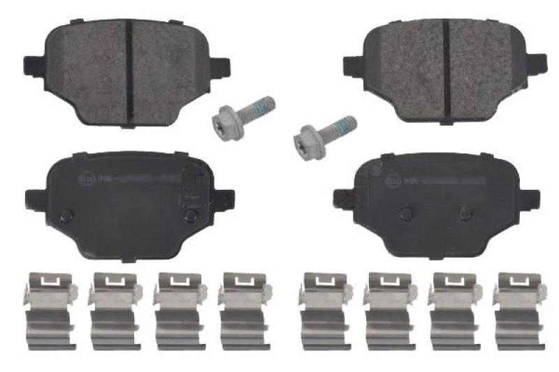 Image of SWAG 33 10 7475 Brake pad set Rear Axle, with fastening/mounting material, with fastening material Brake Pad Set,disc brake (402)