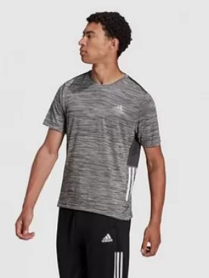 Image of adidas 3 Stripe T-Shirt, Grey Size M Men