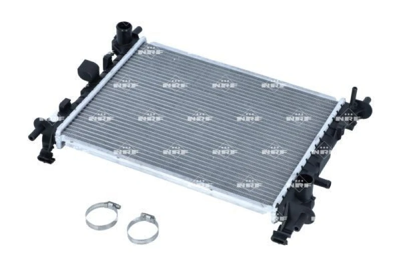 Image of NRF 509614 Engine radiator EASY FIT Brazed cooling fins, Aluminium, with mounting parts Aluminium Radiator,engine cooling (470)