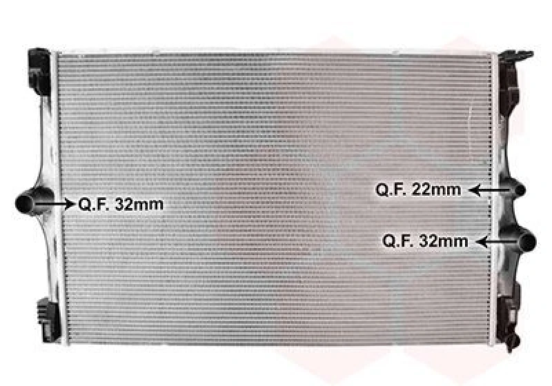 Image of VAN WEZEL Engine radiator VAN WEZEL 30012716