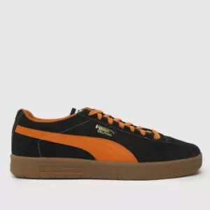 image of PUMA Delphin Trainers In Black & Orange