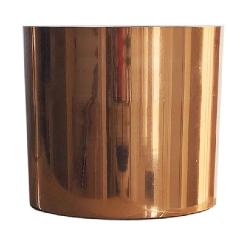 Image of Leaf Leaf Metal Planter Plant Pot with Polished Copper Finish 20 x 18cm Copper unisex