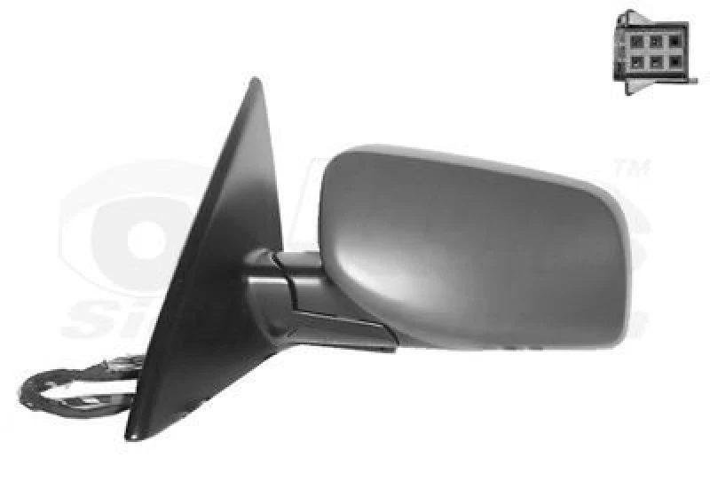 Image of VAN WEZEL Wing mirror VAN WEZEL 0655807