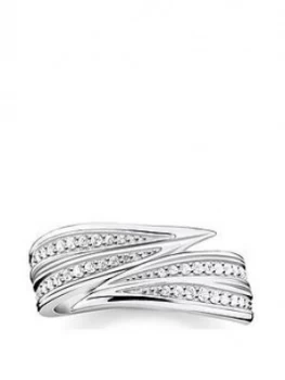 image of Thomas Sabo Sterling Silver Leaf Ring