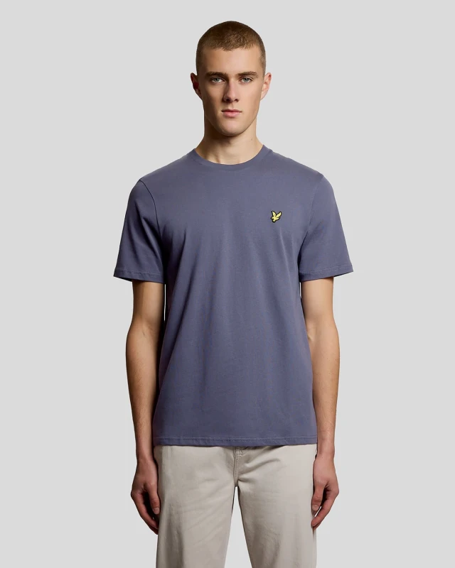 Image of Lyle & Scott Mens Cotton Crew Neck T-Shirt in Stone Grey