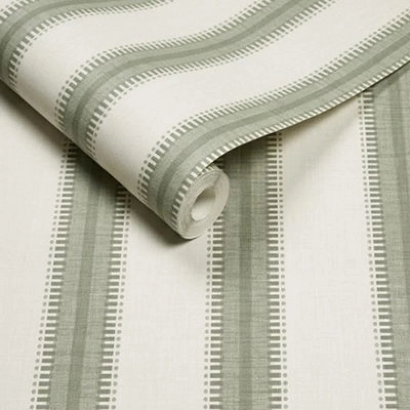Image of Superfresco Easy Sonnet Stripe Sage Wallpaper