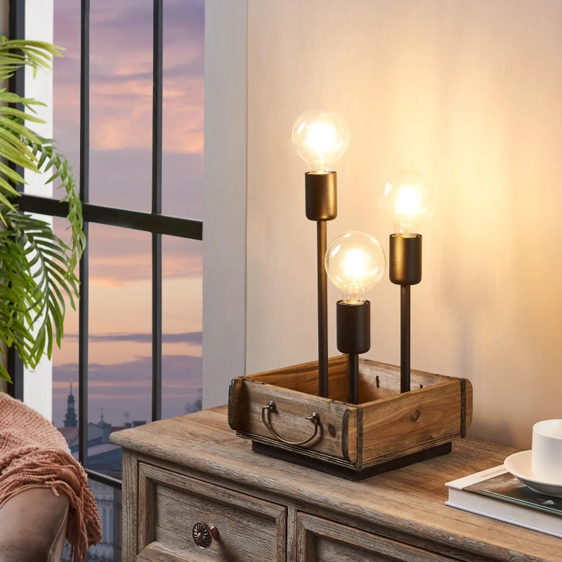 Image of EGLO Tooton Mid Century Industrial Table Lamp