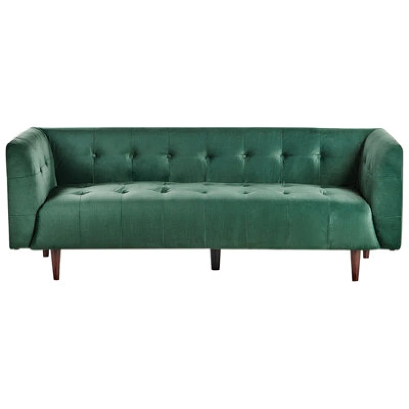 Image of Beliani Sofa 3 Seater Byske Fabric Green