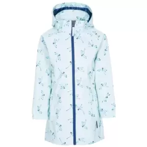 image of Trespass Childrens Girls Frejja Rain Jacket (3-4 Years) (Pale Mint Print)