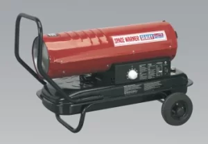 Image of Sealey AB7081 Space Warmer Paraffin/Kerosene/Diesel Heater 70,000Btu/hr Wheels