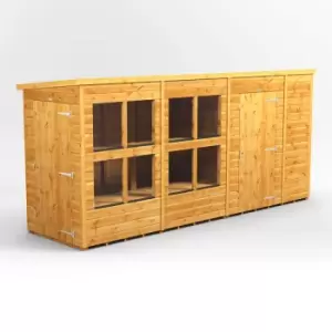 Image of 14X4 Power Pent Potting Shed Combi Including 6ft Side Store