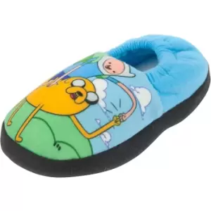 Image of Adventure Time Boys Jake And Finn Slippers (1 UK) (Blue/Black)