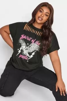 Image of Cut Out Slogan Tee