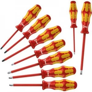 Image of Wera 160i/162i/167i/9 VDE Screwdriver set 9 Piece Slot, Phillips, Pozidriv, TORX socket