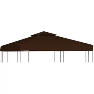 image of Vidaxl - 2-Tier Gazebo Top Cover 310 g/m² 3x3 m Brown Brown