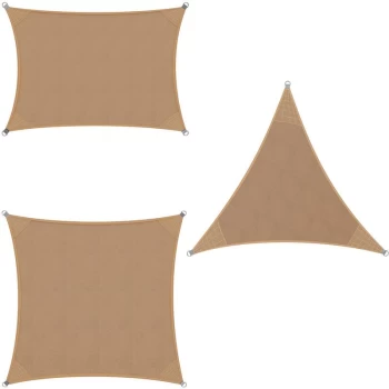 Image of Sun Shade Sail Awning Canopy Garden Patio Sunscreen NEW Sand Oxford, Dreieck 5x5x5m (de) - Detex