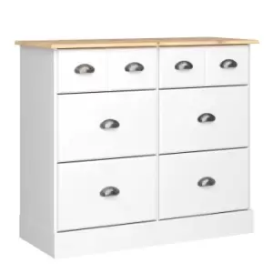 Image of Nola 4 + 2 Wide Chest White And Pine