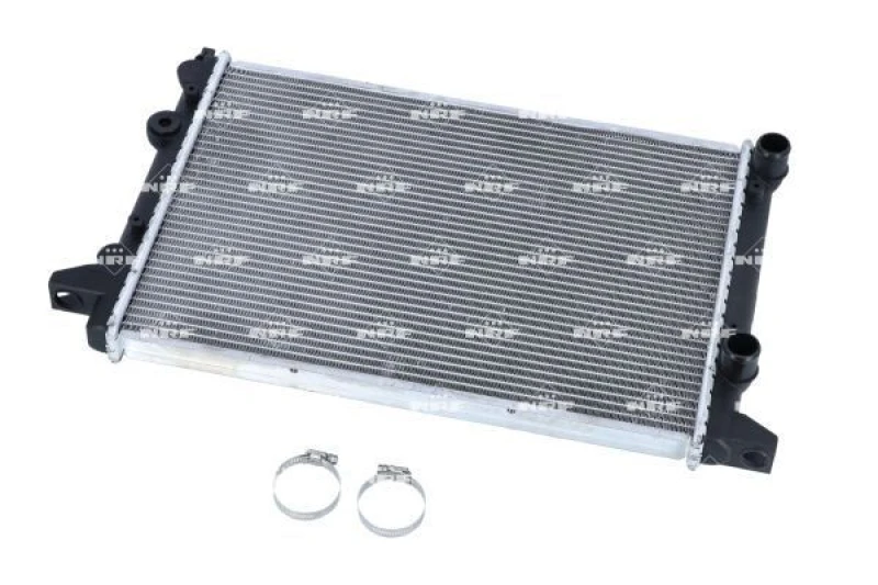 Image of NRF 54695 Engine radiator EASY FIT Brazed cooling fins, Aluminium, with mounting parts Aluminium Radiator,engine cooling (470)