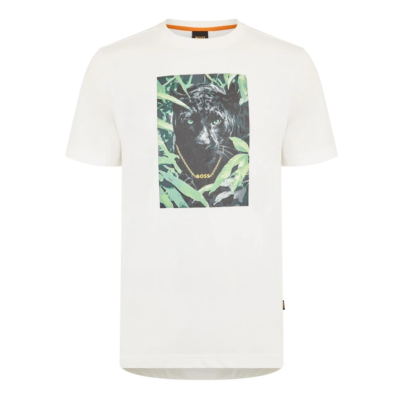 Image of Boss Mens HBO Animal T-Shirt White male S
