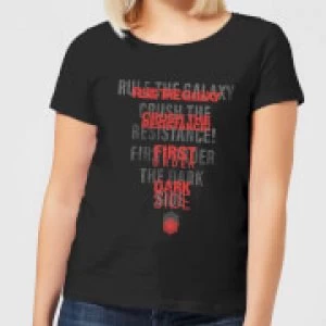 Image of Star Wars Dark Side Echo Black Womens T-Shirt - Black