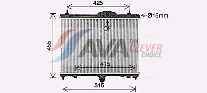 Image of Engine radiator AVA COOLING SYSTEMS PE2423