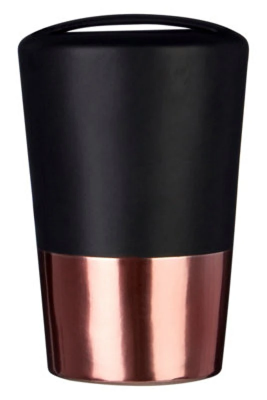 Image of Premier Housewares Alpha Toothbrush Holder, Robust Stoneware Black
