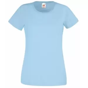 Image of Fruit Of The Loom Ladies/Womens Lady-Fit Valueweight Short Sleeve T-Shirt (2XL) (Sky Blue)