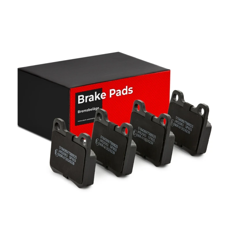 Image of STARK SKBP-0010131 Brake pad set Rear Axle, excl. wear warning contact Low-Metallic Brake Pad Set,disc brake (402)