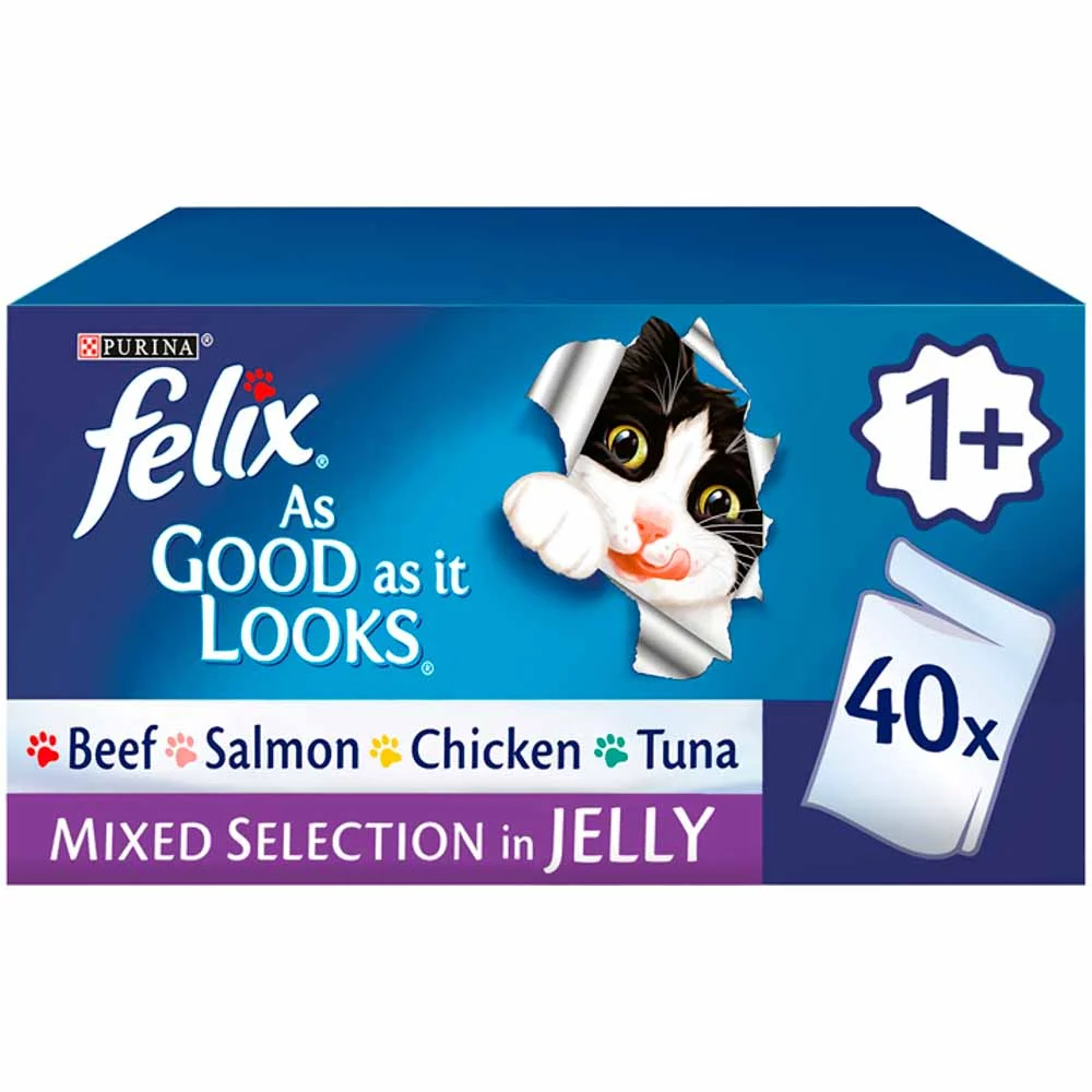 Felix As Good As It Looks Mixed Selection Cat Food 40 x 100g