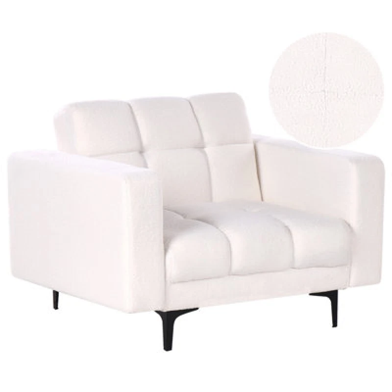 Image of Beliani Armchair Alnes Boucle White